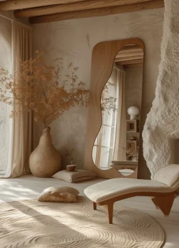 مرايا مع اطار خشبي